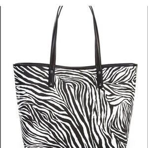 Black and white Michael kors Tote